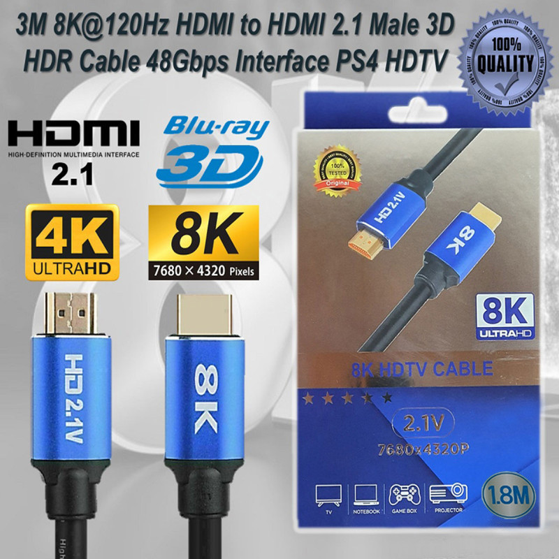 کابل HDMI مدل 2.1V طول 1.8 متر