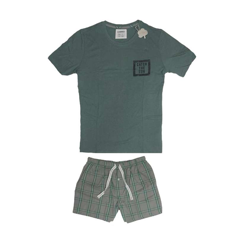 ست تی شرت و شلوارک مردانه لیورجی مدل IAN 312450