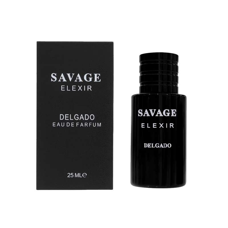 عطر جیبی مردانه دلگادو مدل ساواج الکسیر با رایحه تلخ حجم 25 میلی‌لیتر