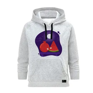 هودی زنانه مدل یلدایی کد B179 رنگ طوسی