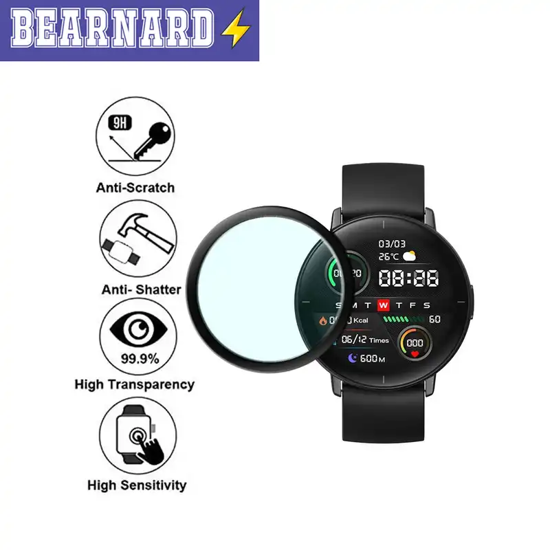 محافظ صفحه نمایش نانو برنارد مدل NBR مناسب برای ساعت هوشمند هایلو RT2 بسته دو عددی