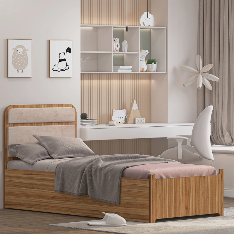 تخت خواب ملامینه نوجوان اعیان مدل FH953 سایز 80x180 سانتی متر