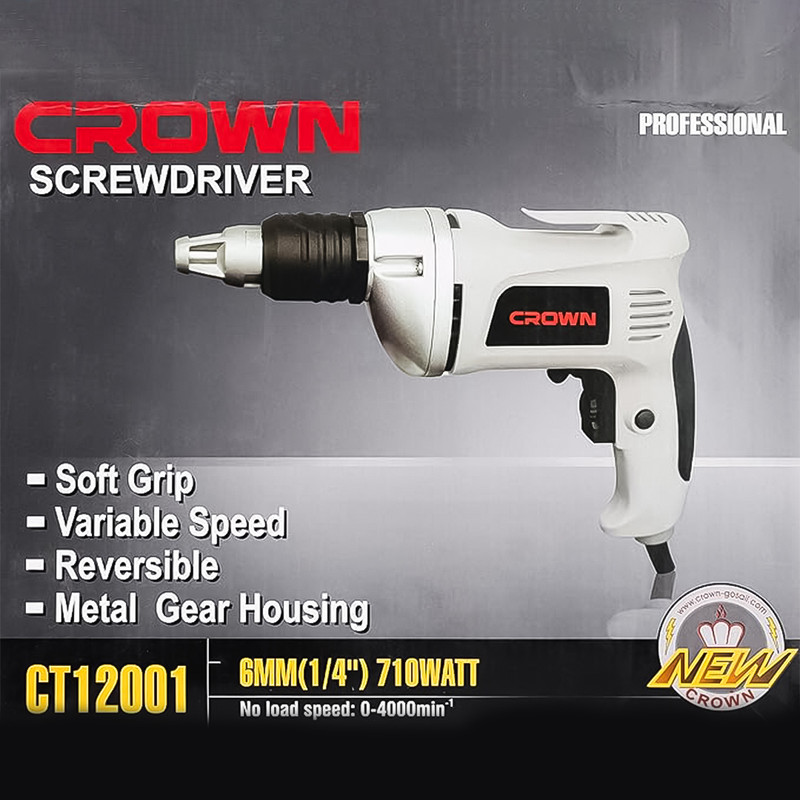دریل پیچ گوشتی برقی کرون مدل CT12001