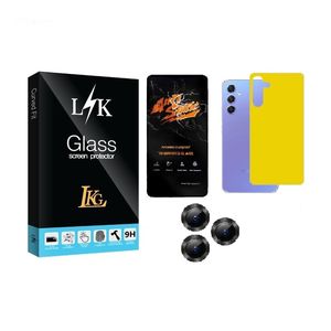 محافظ صفحه نمایش ال کا جی مدل LK Anti Static مناسب برای گوشی موبایل سامسونگ Galaxy A34 به همراه محافظ پشت گوشی و لنز دوربین