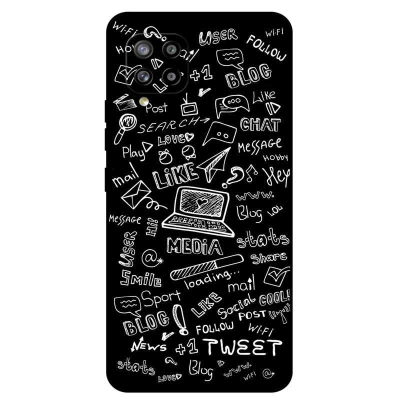 کاور مگافون طرح رسانه های اجتماعی مدل 1898 مناسب برای گوشی موبایل سامسونگ Galaxy A42 5G         