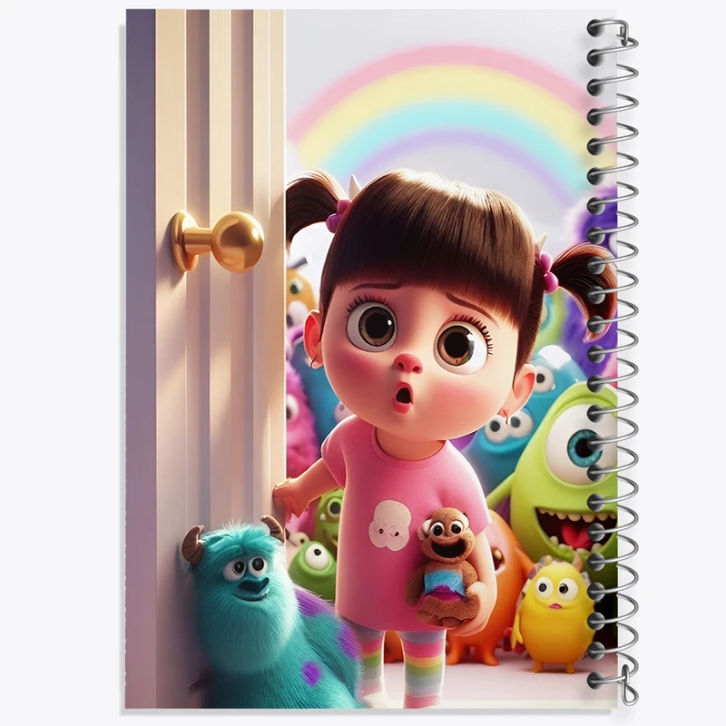 دفتر ژورنال نویسی 50 برگ خندالو مدل نقطه ای طرح کارخانه هیولاها کد F6805