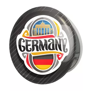 آینه جیبی خندالو طرح پرچم آلمان مدل تاشو کد 20651 
