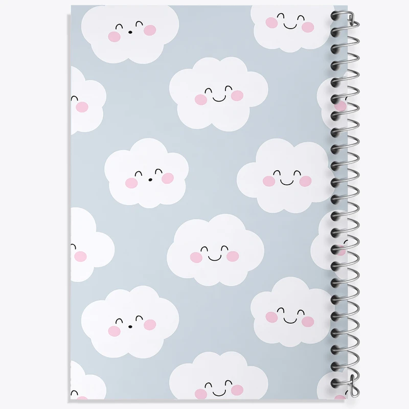 دفتر مشق 50 برگ خندالو طرح ابر کد N412