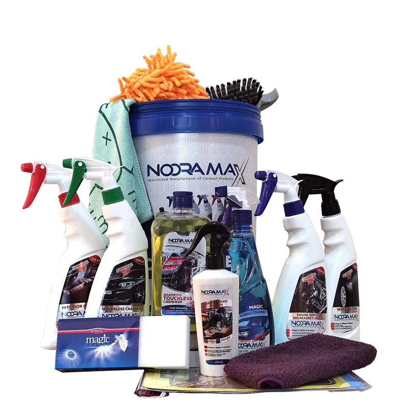 کیت نظافت خودرو نورامکس کد CWP026 حجم 750 میلی لیتر بسته 13 عددی