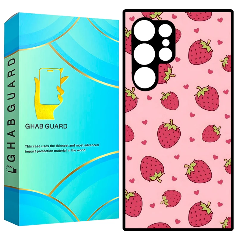 کاور قاب گارد طرح توت فرنگی مدل GS23U20 مناسب برای گوشی موبایل سامسونگ Galaxy S23 Ultra 5G