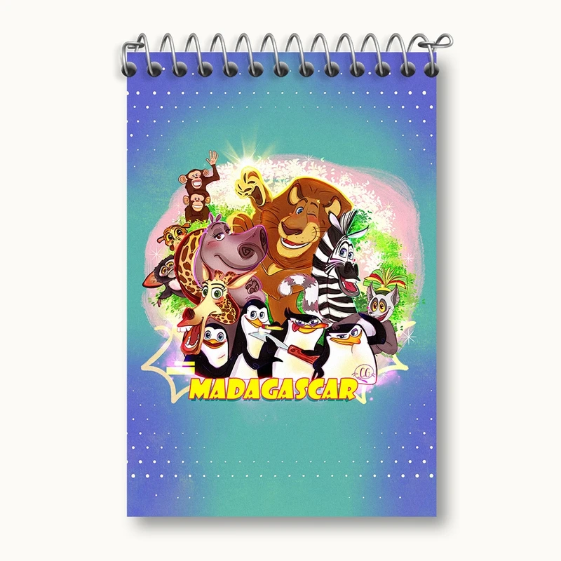 دفتر یادداشت 50 برگ خندالو مدل ماداگاسکار کد F2111