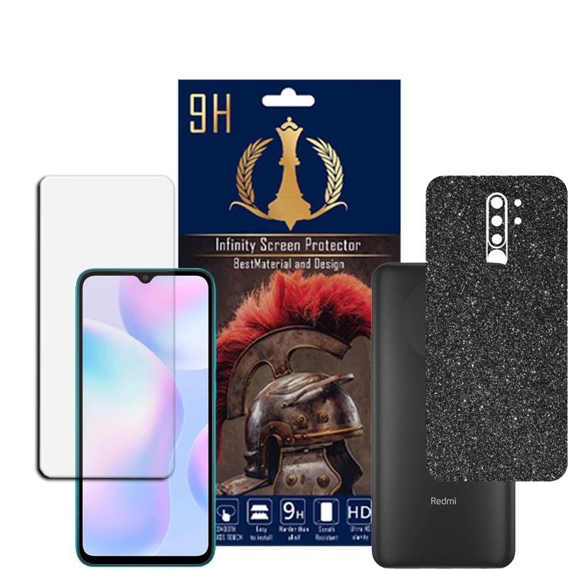  برچسب پوششی اینفینیتی مدل PRO MAX مناسب برای گوشی موبایل شیائومی REDMI 9 / REDMI 9 PRIME / POCO M2 به همراه محافظ صفحه نمایش