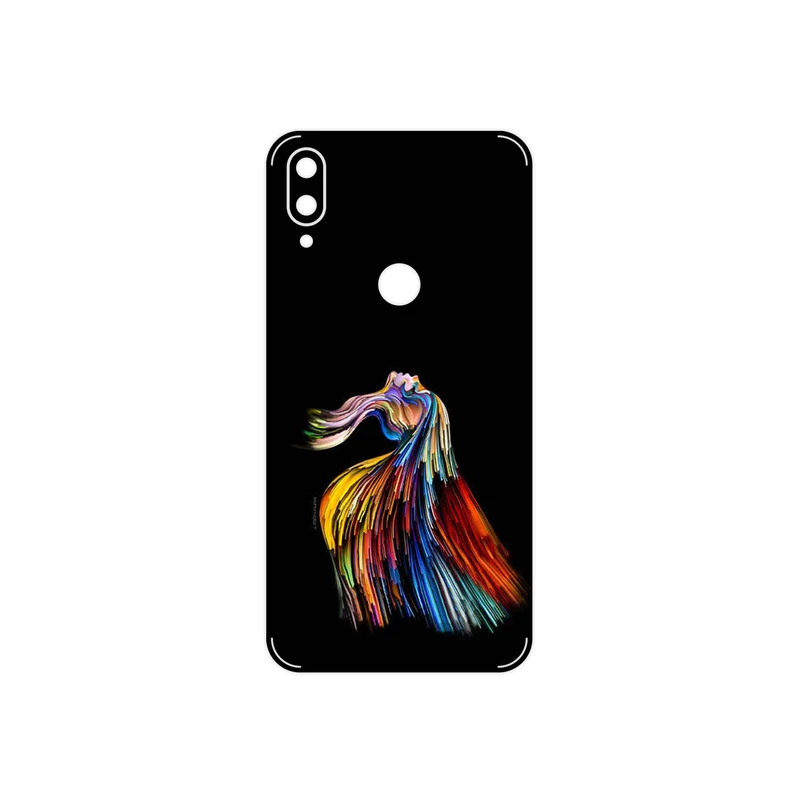 برچسب پوششی ماهوت مدل Rainbow Hair Digital Art مناسب برای گوشی موبایل شیائومی Mi Play