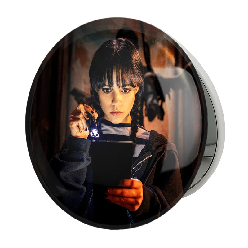 آینه جیبی خندالو طرح سریال ونزدی Wednesday مدل تاشو کد 25285 