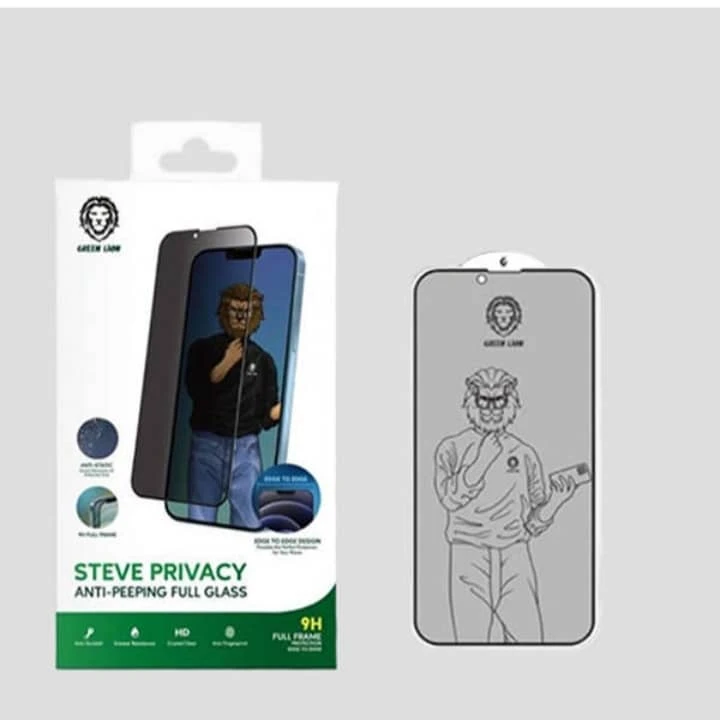 محافظ صفحه نمایش حریم شخصی گرین مدل Steve-Privacy مناسب برای گوشی موبایل اپل iphone 13/13pro  