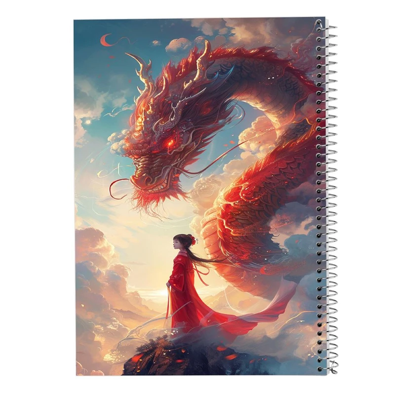 دفتر ژورنال نویسی 50 برگ مدوپد مدل نقطه ای طرح اژدها کد DF16637