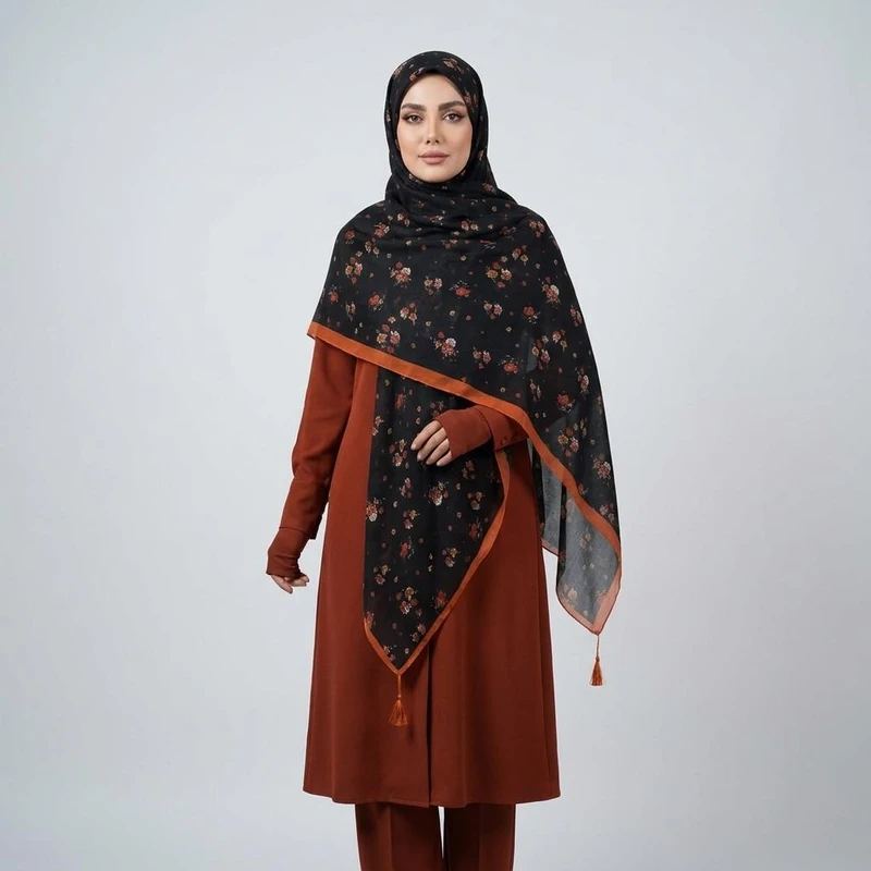 روسری زنانه مدل نخ چهارفصل منگوله دار کد 30