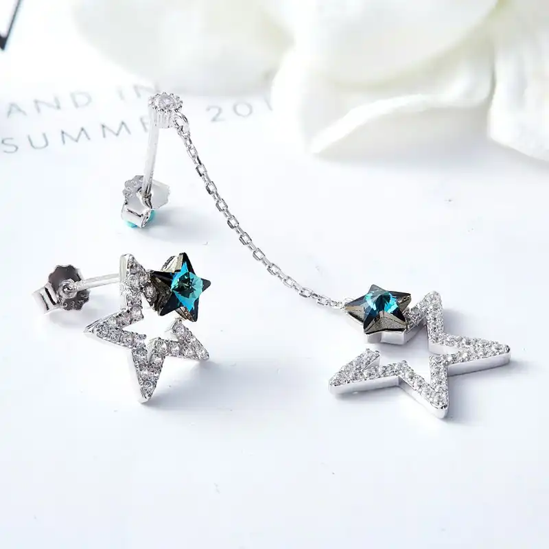 گوشواره نقره زنانه شهر جواهر مدل SJ-CE004