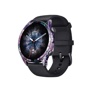 برچسب ماهوت طرح Purple_Flower مناسب برای ساعت هوشمند شیائومی Amazfit GTR 3 Pro
