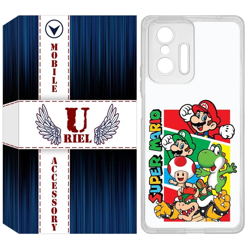 کاور یوریل مدل Clear کد 76 طرح ماریو مناسب برای گوشی موبایل شیائومی 11T / 11T Pro