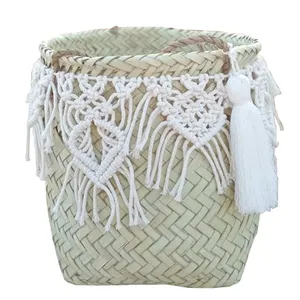 سبد حصیر بافی مدل boho
