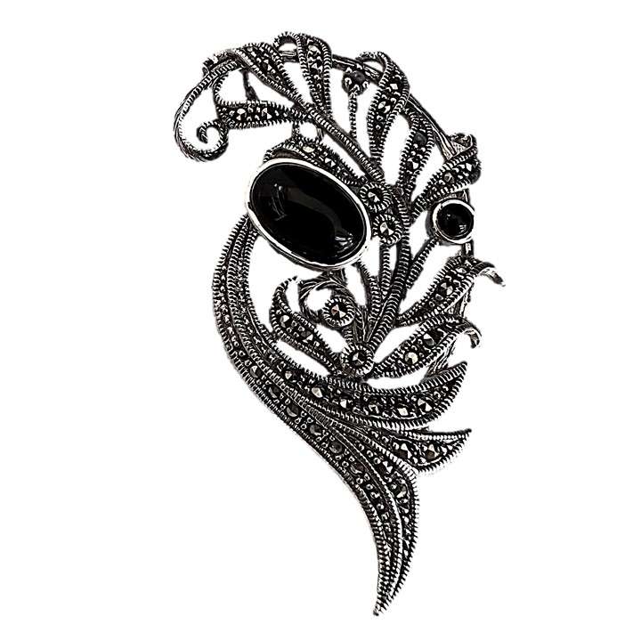 گل سینه زنانه مدل نقره کد glsr-2454