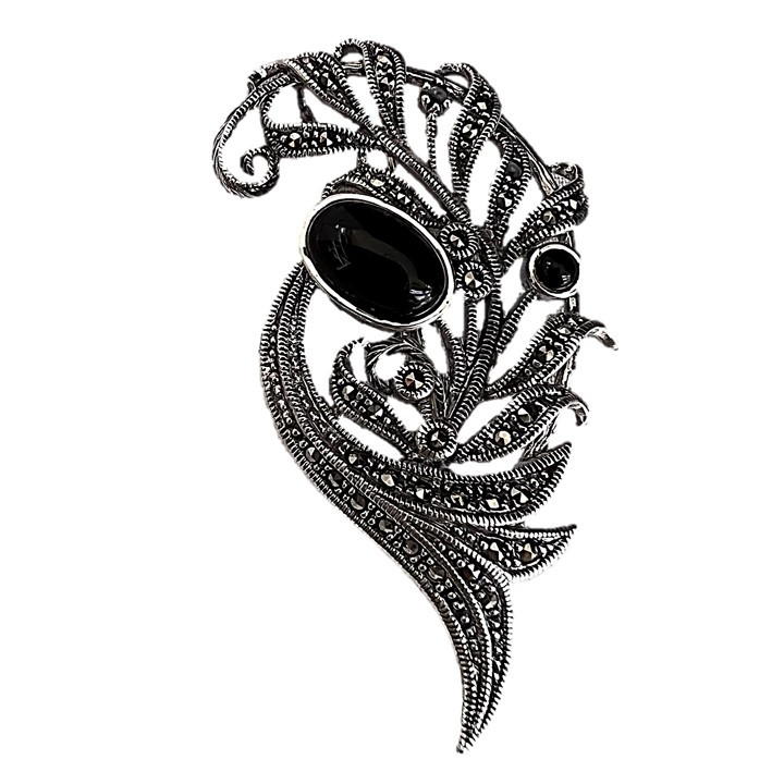 گل سینه زنانه مدل نقره کد glsr-2454