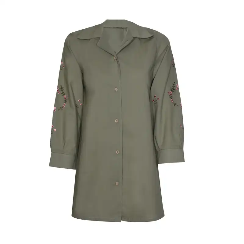 مانتو و شلوار زنانه مدل بهارک رنگ سبز