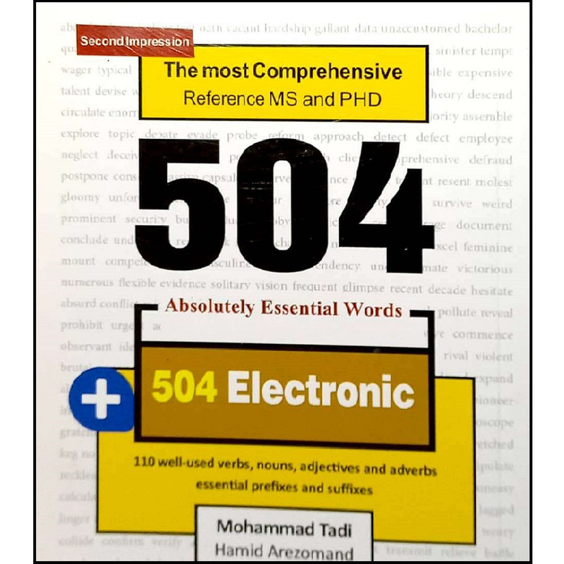 کتاب جامع ترین مرجع زبان تخصصی ارشد و دکتری 504 کلمه مطلقا ضروری رشته برق اثر محمد طادی و حمید آرزومند انتشارات آموزش فنی حرفه ای مزرعه زرین کتاب جامع ترین مرجع زبان تخصصی ارشد و دکتری 504 کلمه مطلقا ضروری رشته برق اثر محمد طادی و حمید آرزومند انتشارات آموزش فنی حرفه ای مزرعه زرین