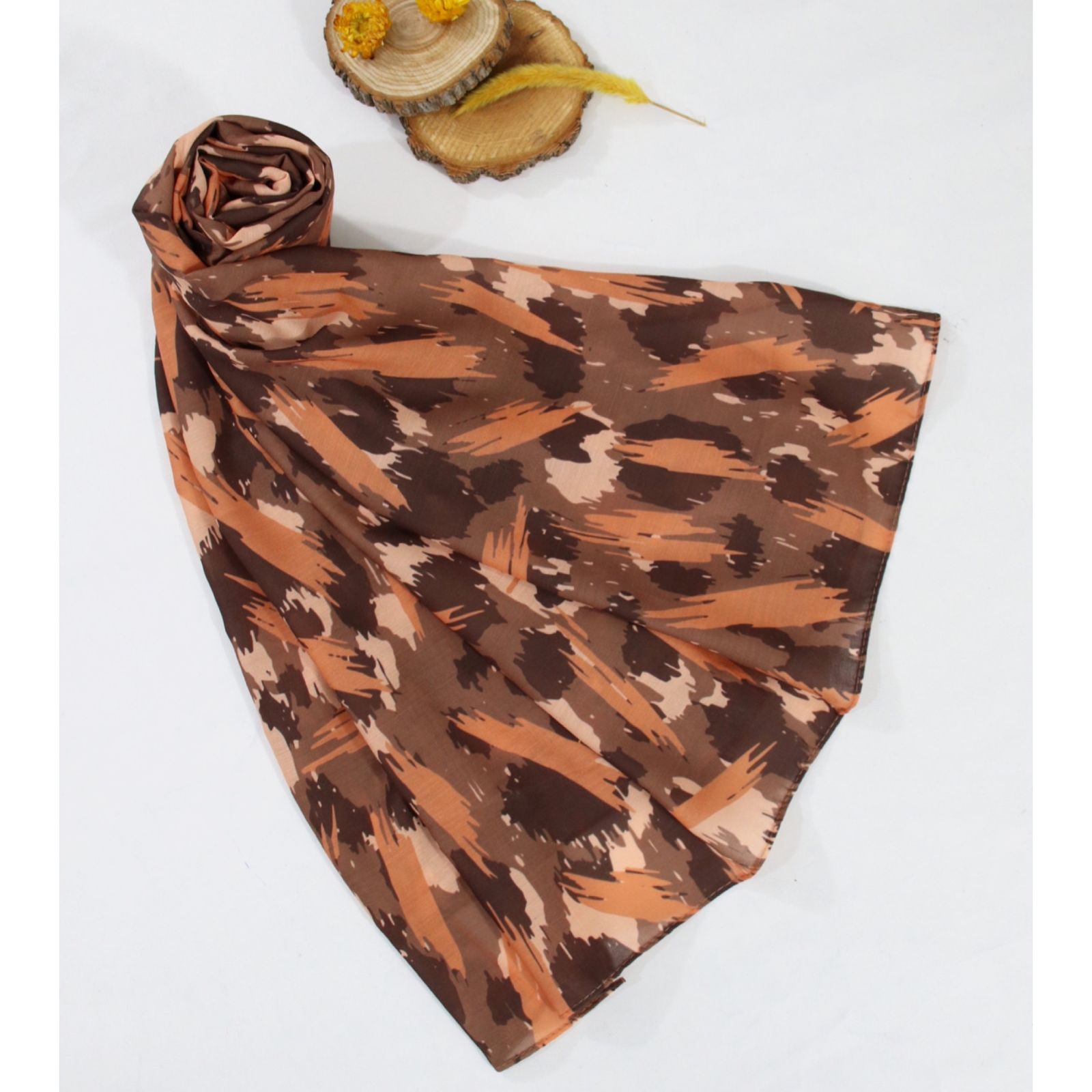 شال زنانه مدل نخی پلنگی کد 2791 - - 7