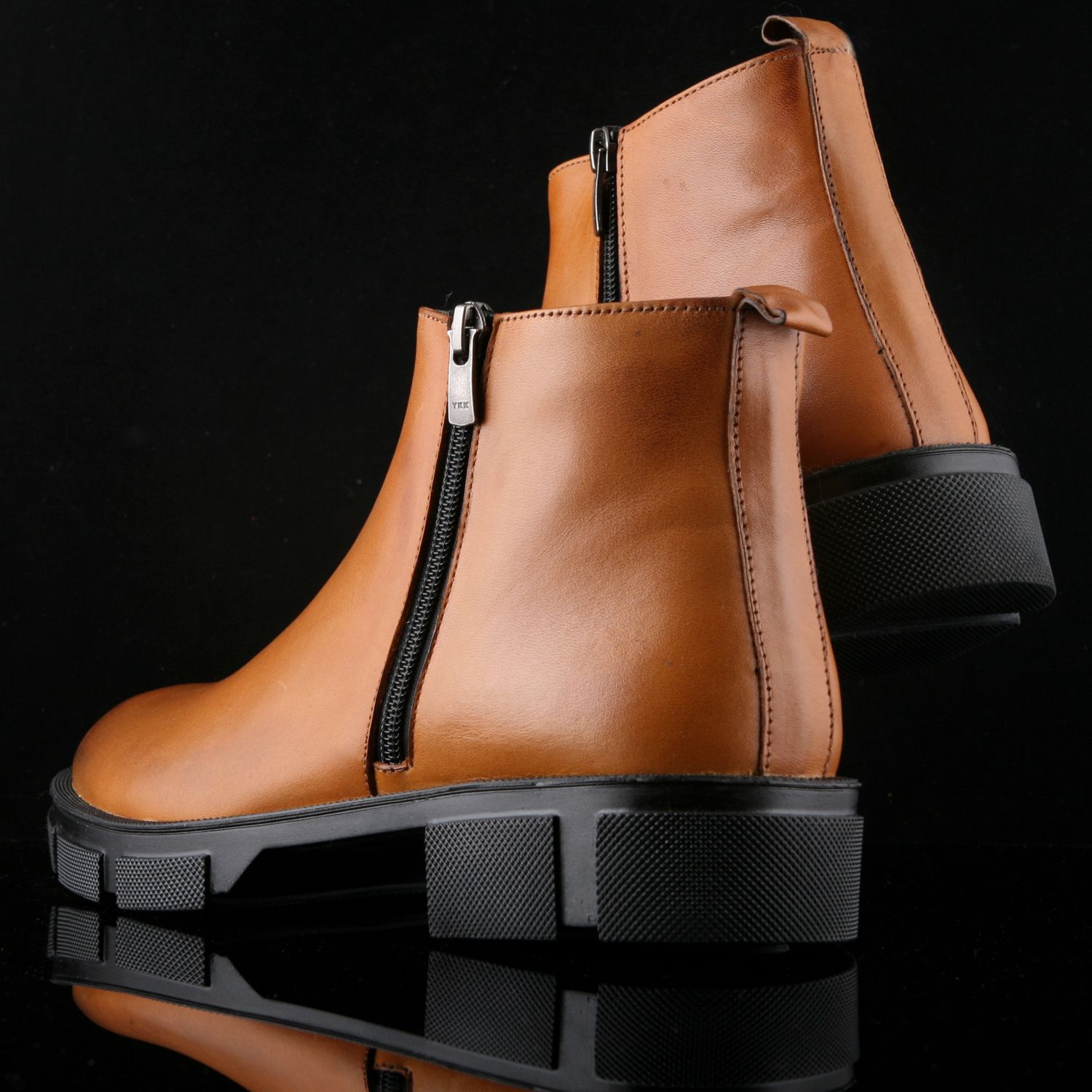 نیم بوت مردانه چرم یلسان مدل تایسز کد ASL-TSZ-515-GN -  - 3