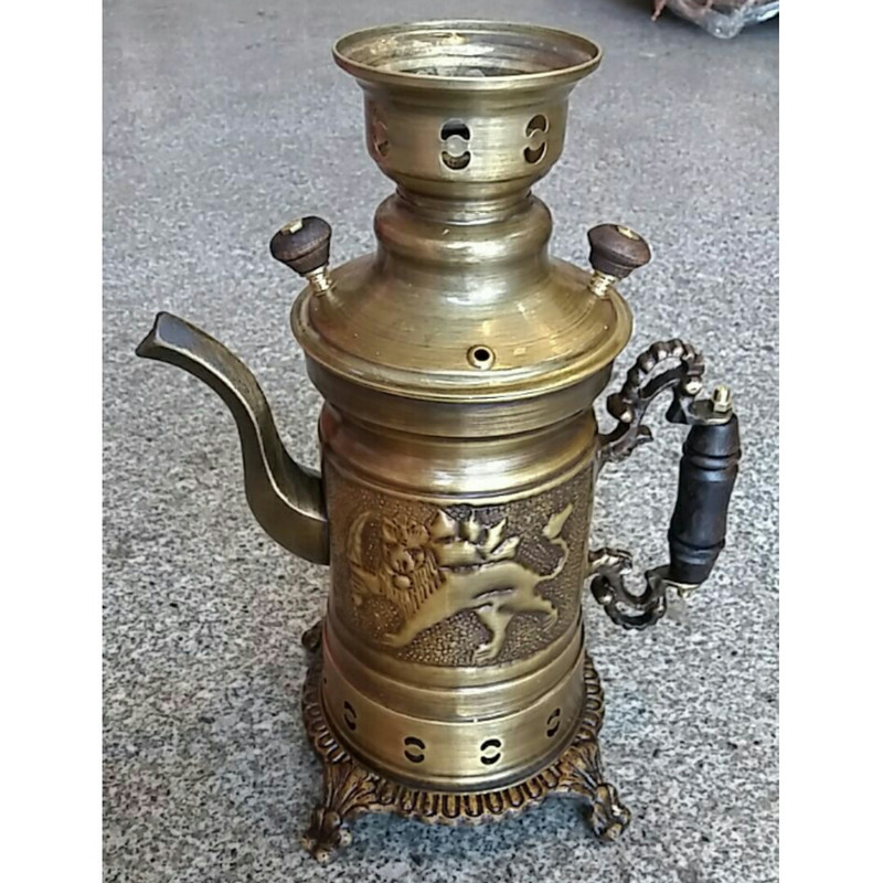 سماور ذغالی طرح قجری مدل L3 ظرفیت 2 لیتر