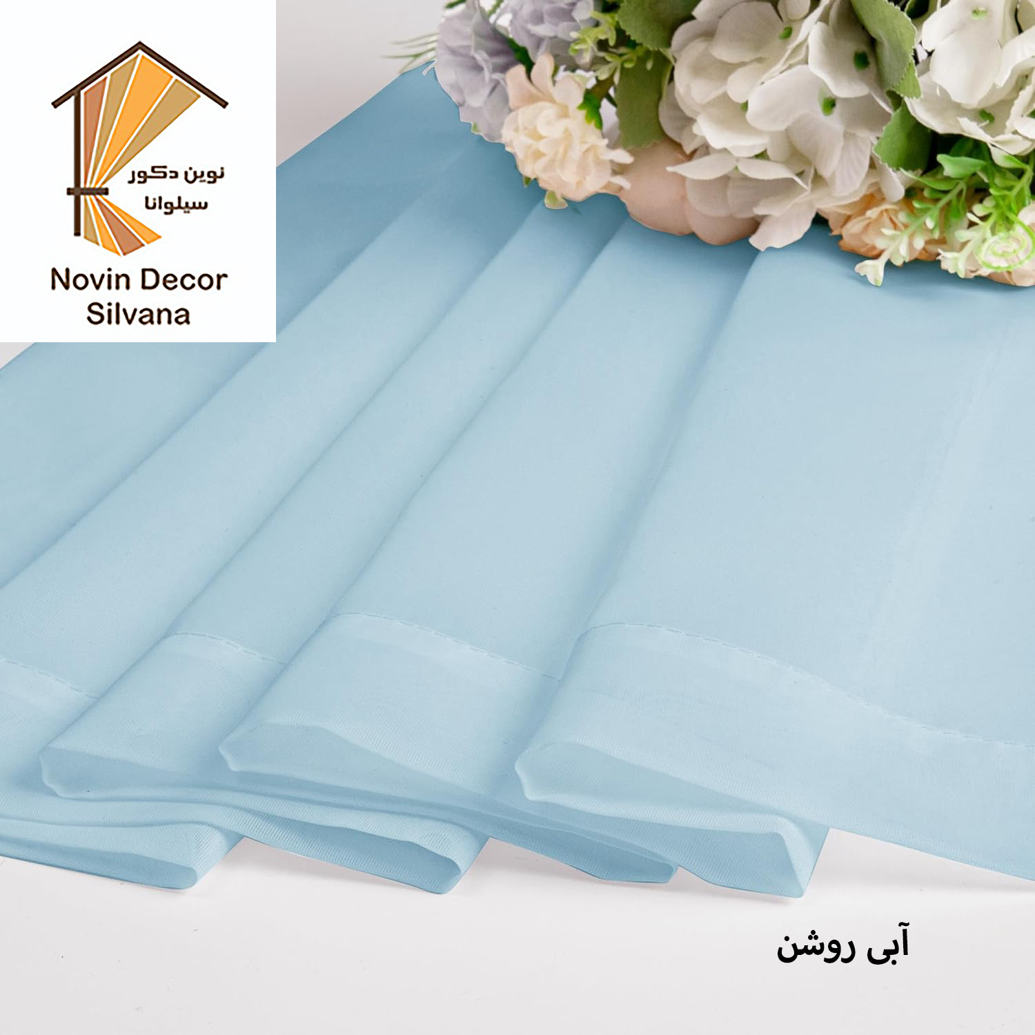 پرده نوین دکور سیلوانا مدل حریر Silvana23 سایز 230 × 140 سانتی متر
