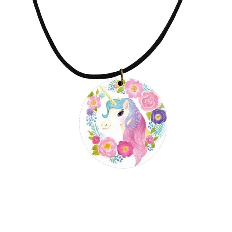 گردنبند دخترانه مدل تکشاخ یونیکورن کد 07