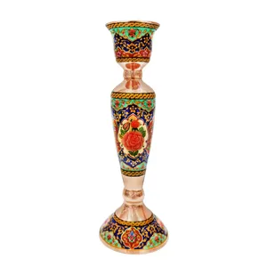  شمعدان مسی آقاجانی مدل مس و تشعیر کد PTV025