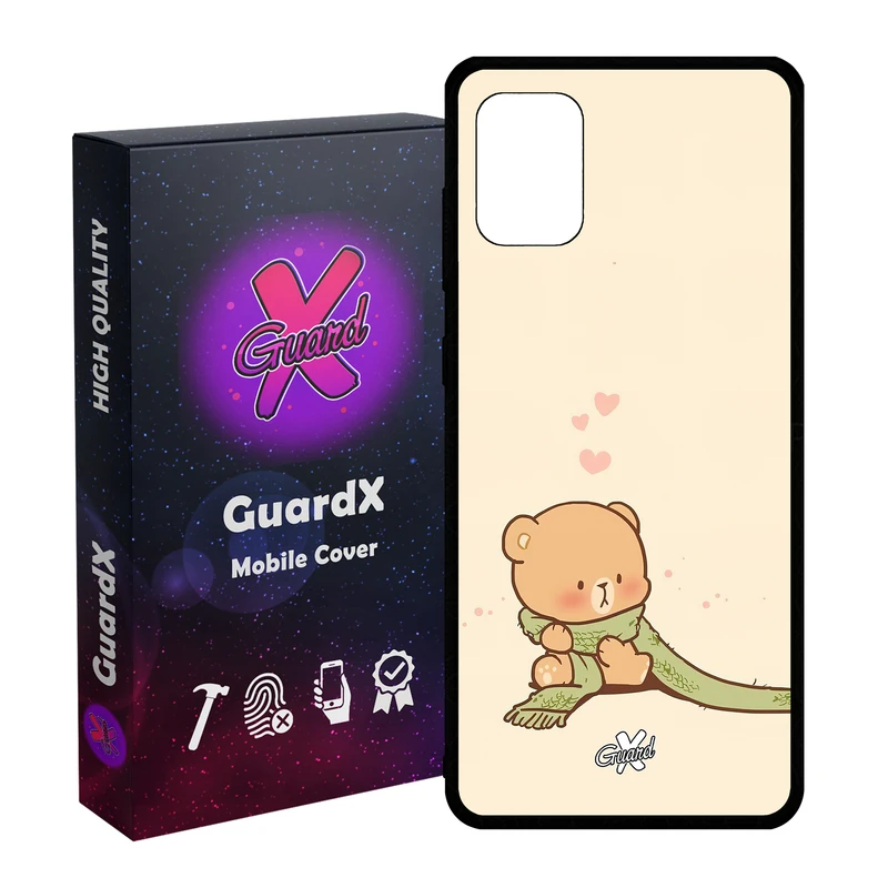 کاور گارد ایکس طرح خرس 1 مدل Glass10488 مناسب برای گوشی موبایل سامسونگ Galaxy A31