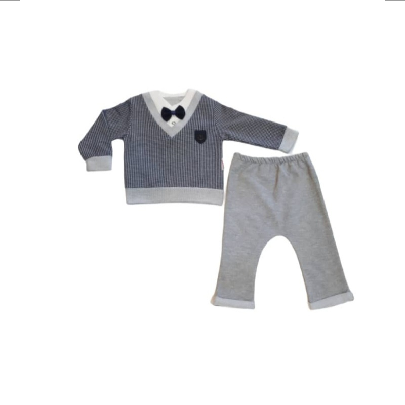 ست تی شرت و شلوار نوزادی مدل پاپیون
