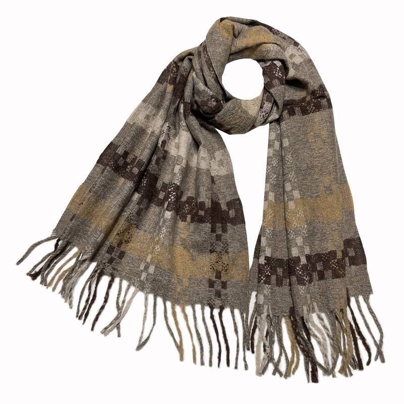 شال بافت زنانه مدل موهر دورو زمستانه وارداتی کد F 8165