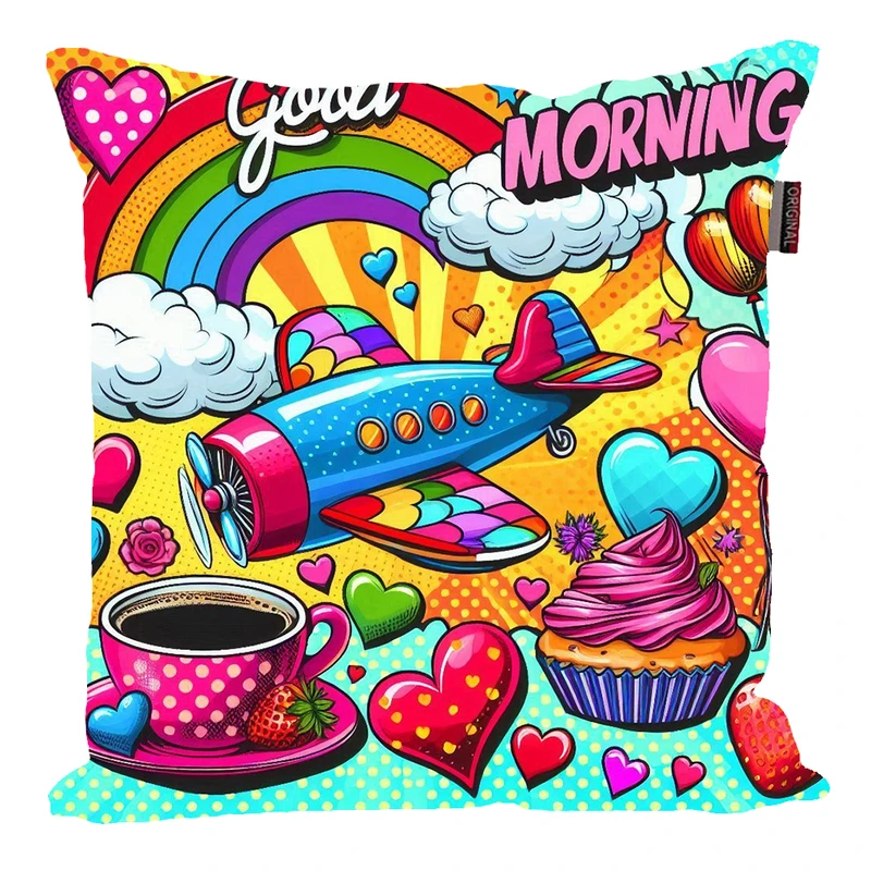 کوسن پاد آفرین مدل فانتزی طرح عروسکی صبح بخیر کد PK30331