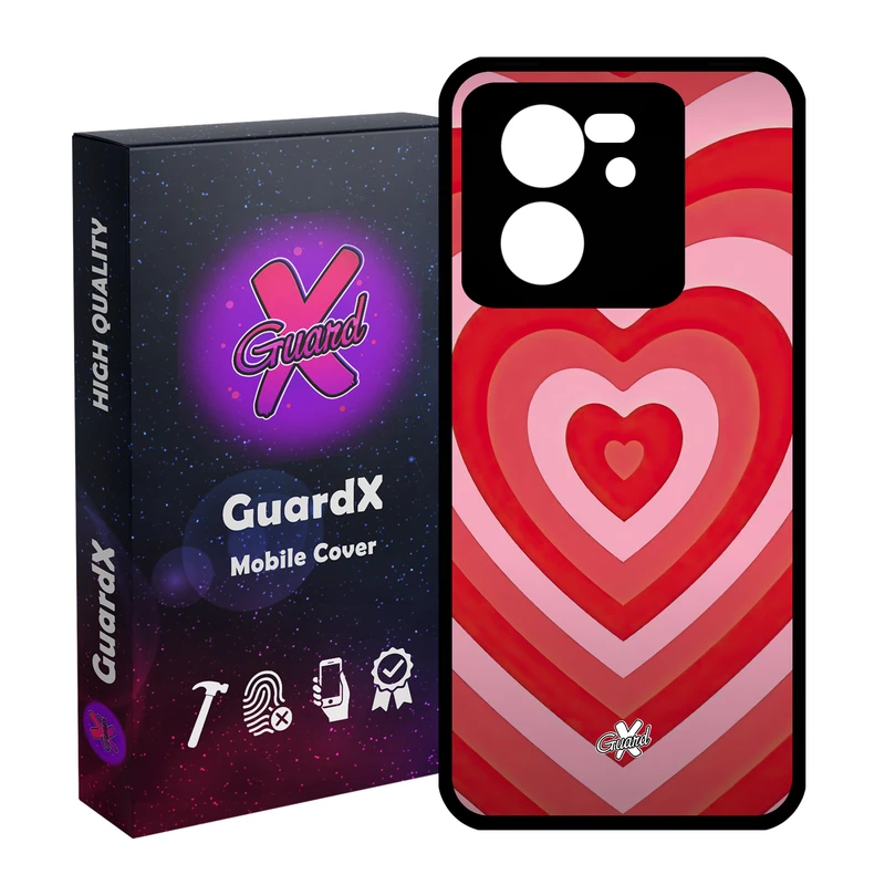 کاور گارد ایکس طرح قلب مدل Glass10511 مناسب برای گوشی موبایل شیائومی 13T/13T Pro/Redmi K60 Ultra