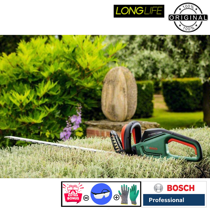 شمشاد زن برقی بوش مدل Universal HedgeCut 60 + Gardening glasses and gloves