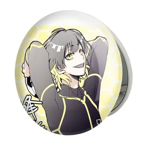 آینه جیبی خندالو طرح مگورو انیمه بلو لاک Blue Lock مدل تاشو کد 24394 