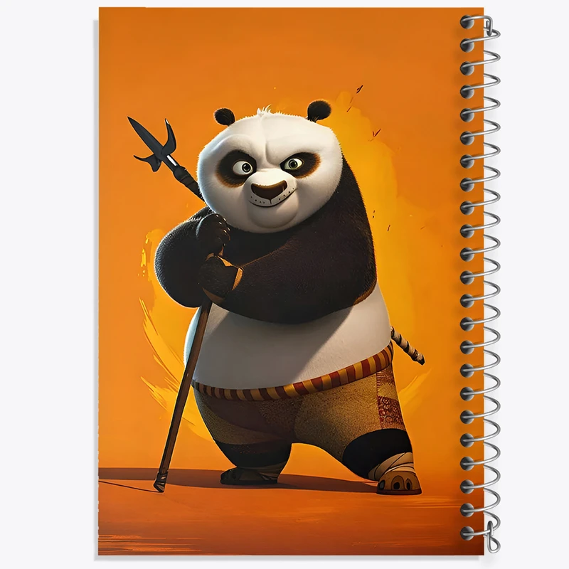 دفتر ژورنال نویسی 50 برگ خندالو مدل نقطه ای طرح پاندا کونگ فو کار کد F7070