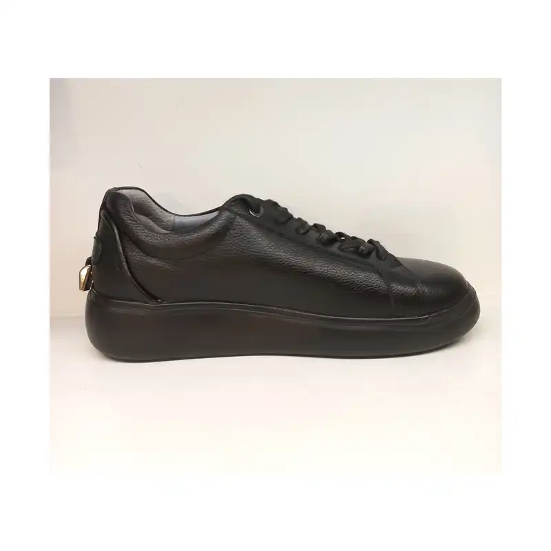 کفش روزمره زنانه سرزمین چرم مدل 141761 رنگ مشکی