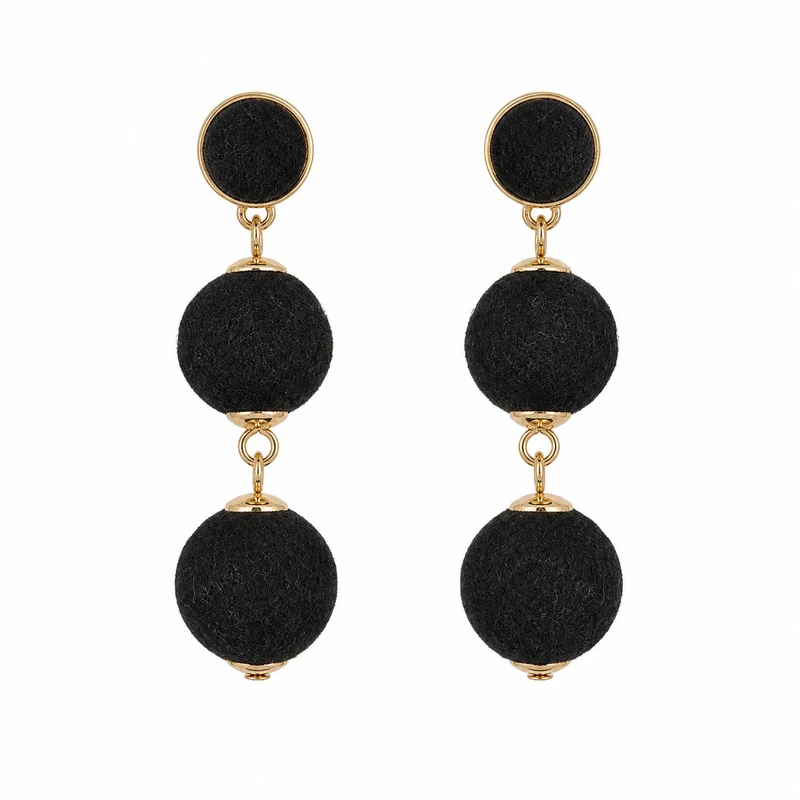 گوشواره آویز زنانه مدل Noir Pearl