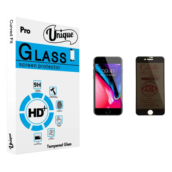 محافظ صفحه نمایش حریم شخصی يونيک مدل +Clear مناسب برای گوشی موبایل اپل iPhone 8