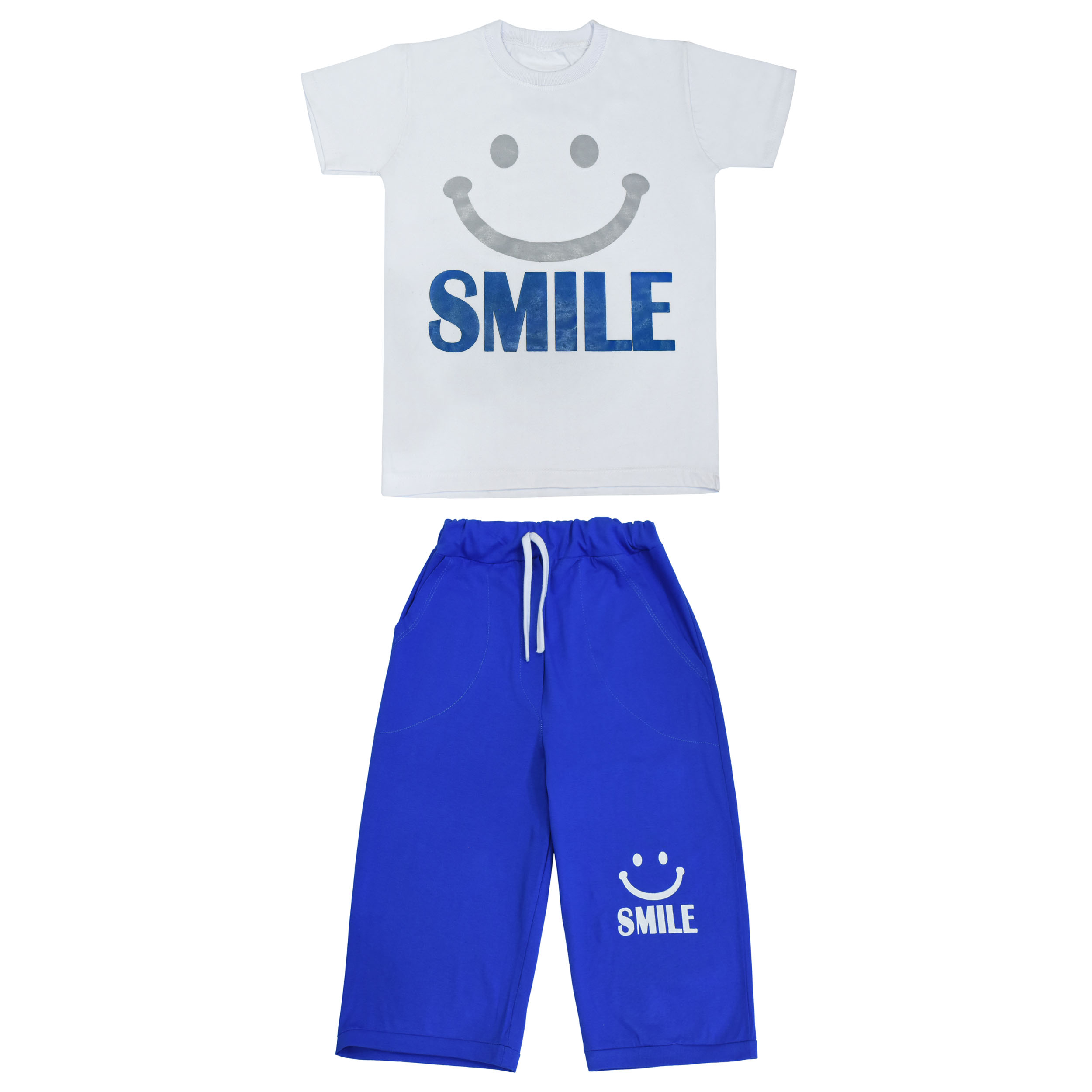 ست تی شرت و شلوارک پسرانه مدل smile