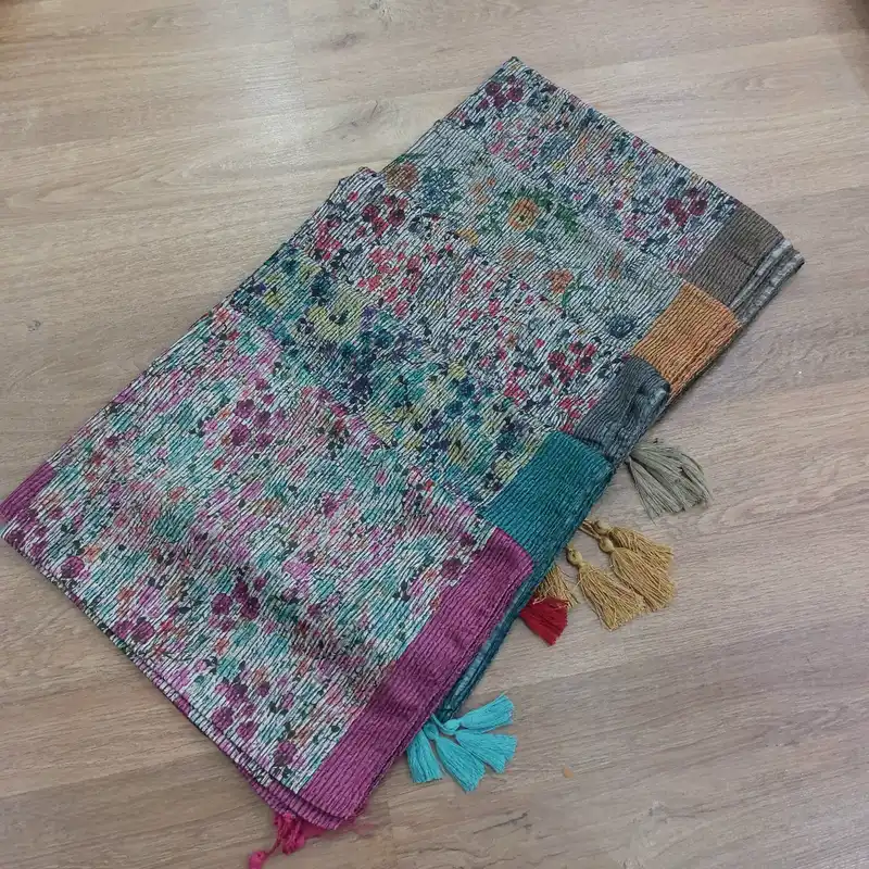 شال زنانه مدل شکوفه های بهاری