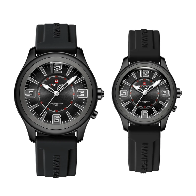 ست ساعت مچی عقربه‌ای کوارتز زنانه و مردانه نیوی فورس مدل nf9256