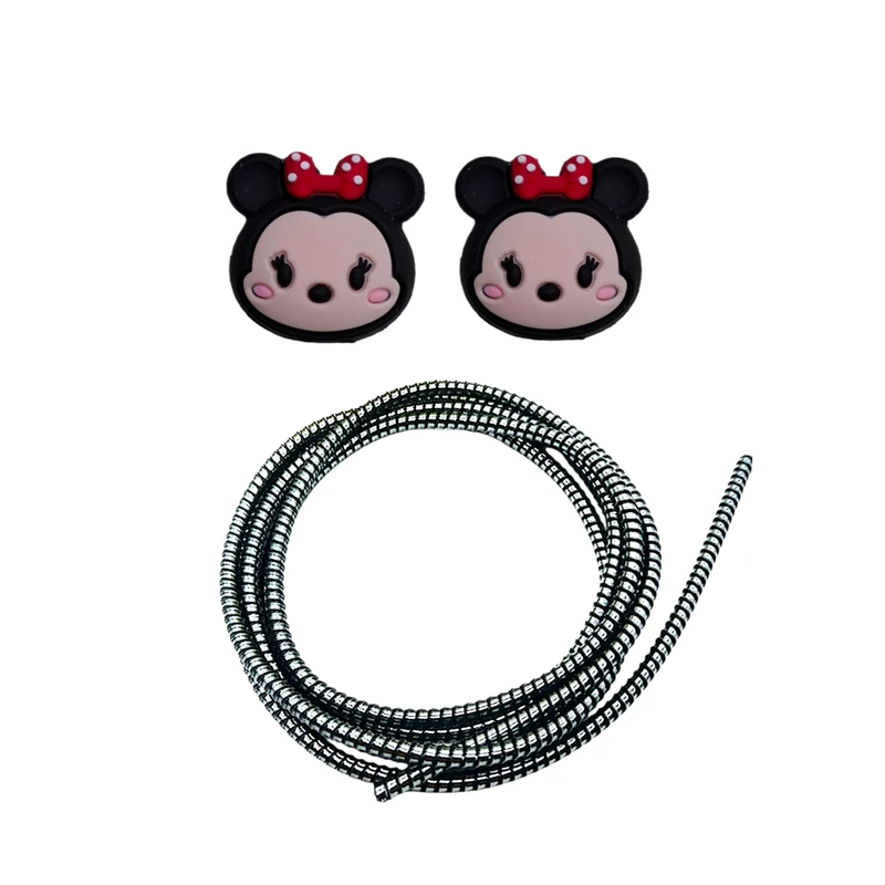 محافظ کابل شارژ و هندزفری طرح مینی موس مدل MIK1 بسته 3 عددی 